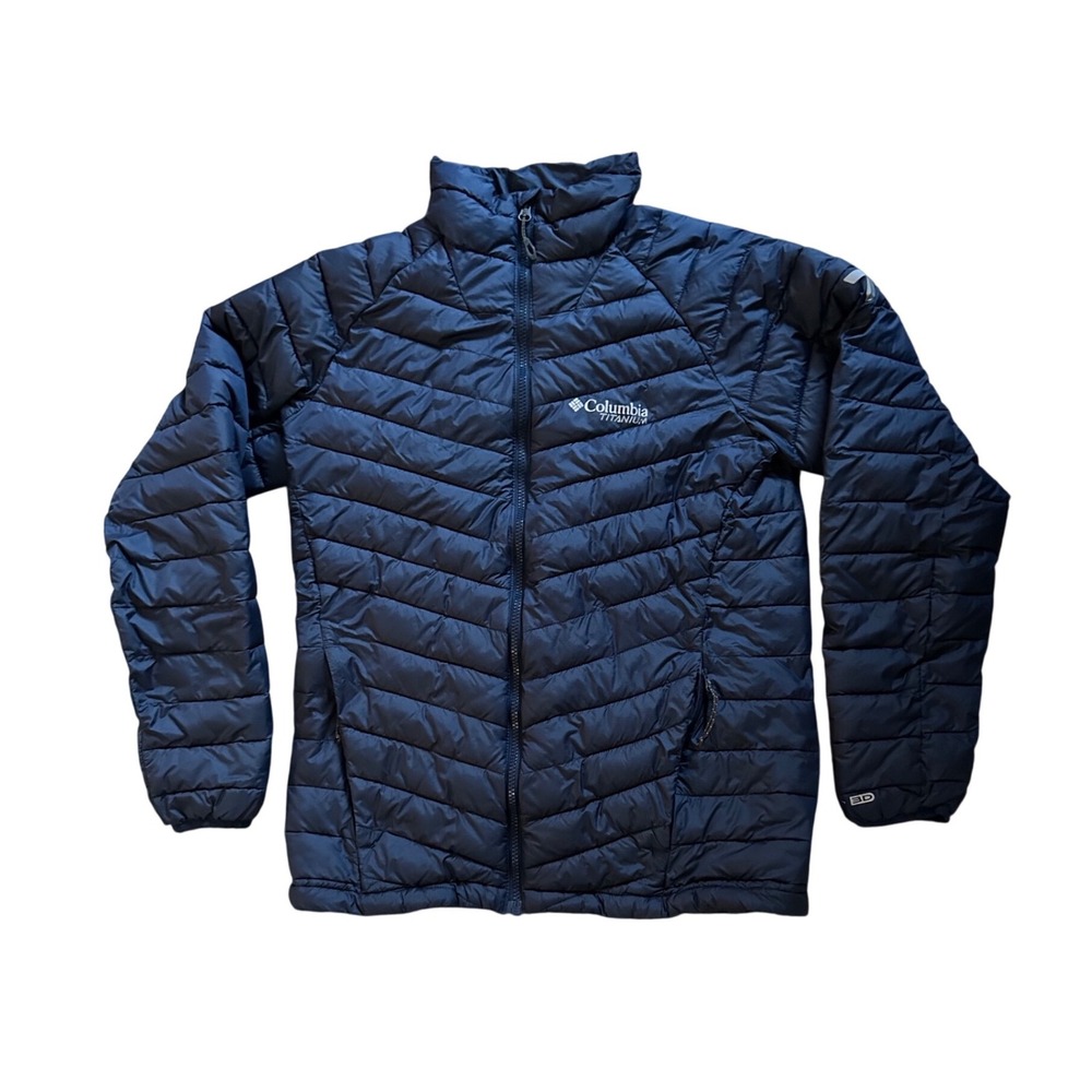Columbia Titanium Puffer Jacket Navy Blue Small